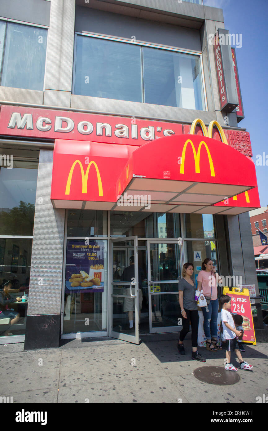 A McDonald's restaurant in  New York on Saturday, May 30, 2015.  (© Richard B. Levine) Stock Photo