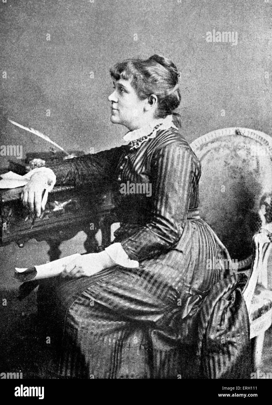 Kate Greenaway, 1880. Portrait of the children's book author at her