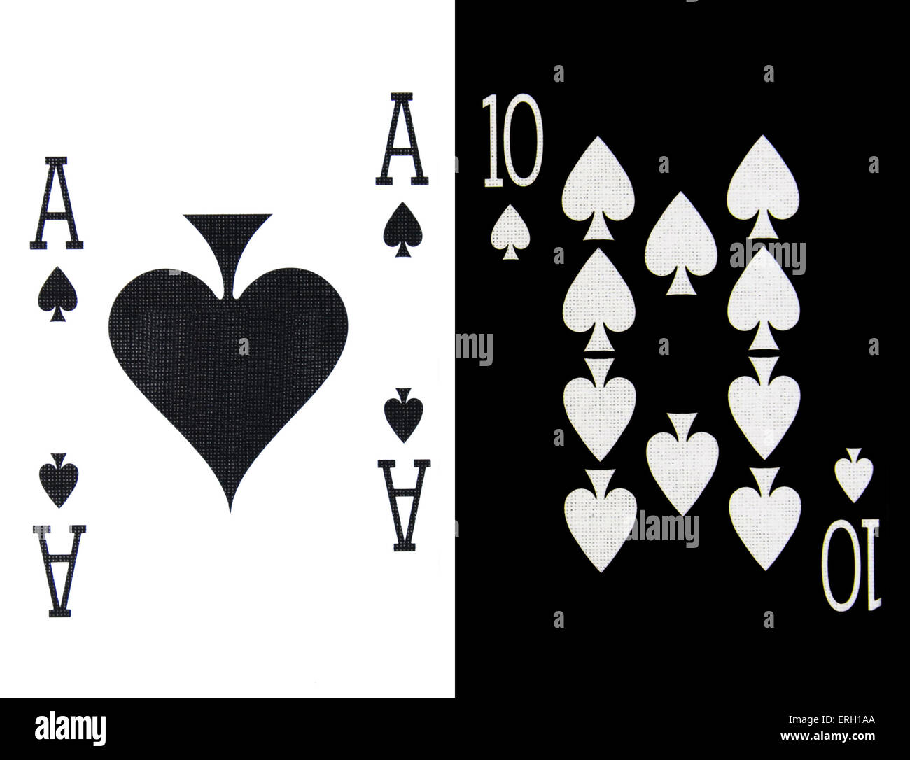 best classic winning blackjack combination ten and ace of spades Stock