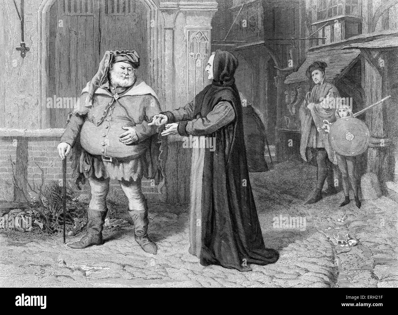 Henry IV, Part 2, (Act I Scene 2), play by William Shakespeare. Falstaff and the Chief Justice