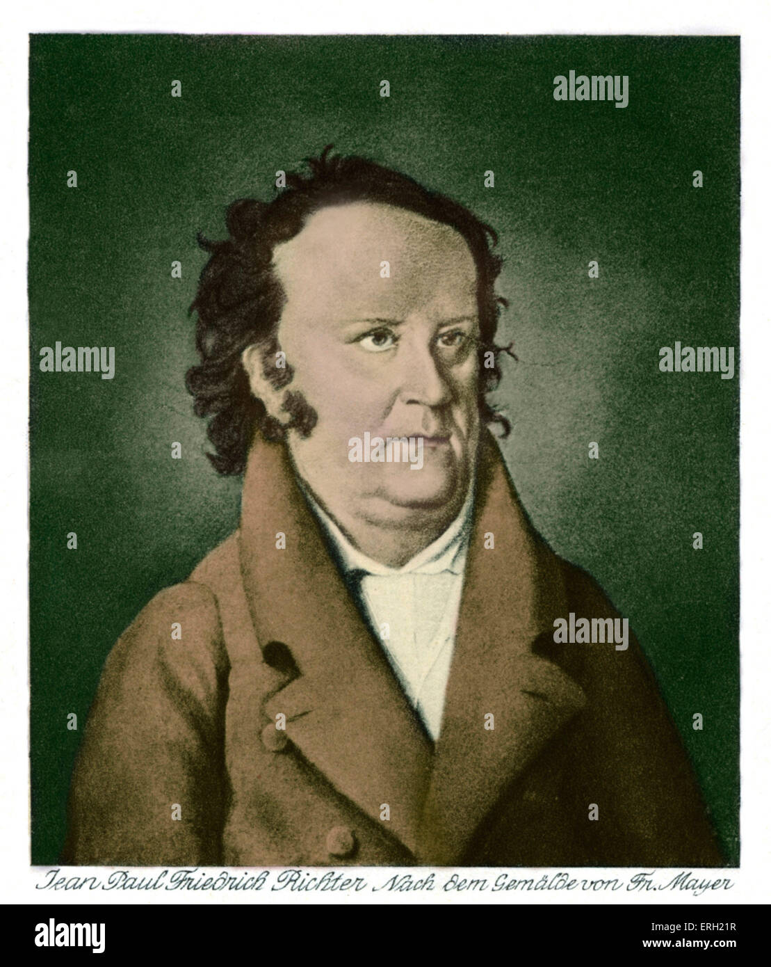 Jean Paul (or Johann Paul) Friedrich Richter, German poet whose works inspired Mahler, Schumann & other composers (1763-1825). Stock Photo