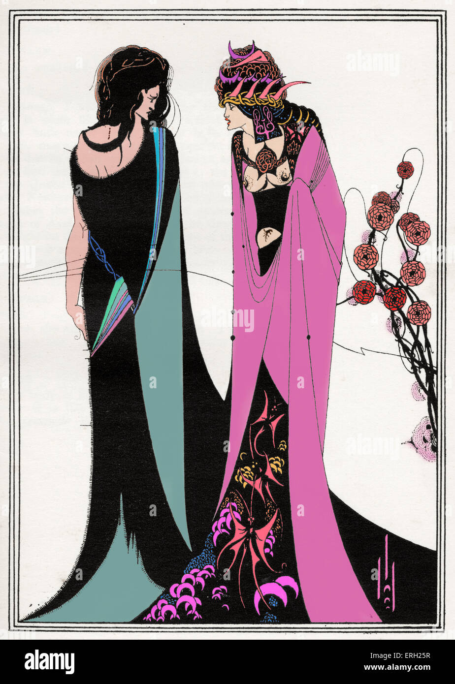 ' John and Salome ' - Aubrey Beardsley 's illustration for ' Salome ' by Oscar Wilde first performed in England on 10 May 1905. Stock Photo
