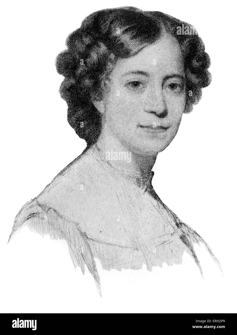 Sophia Peabody (1809 – 1871), American illustrator and wife of Nathaniel Hawthorne. NH: American novelist, 4 July 1804 – 19 May Stock Photo
