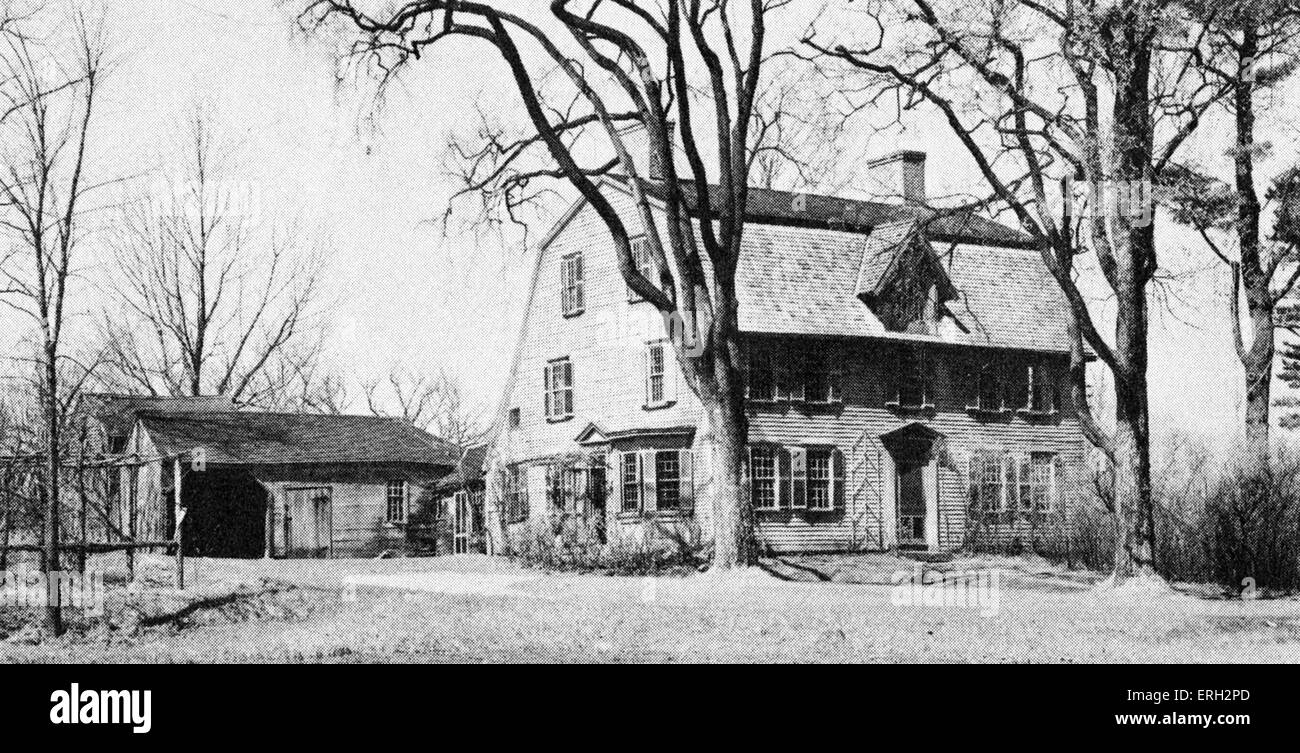 Nathaniel Hawthorne 's first house - The Old Manse. American novelist, 4 July 1804 – 19 May 1864. Stock Photo