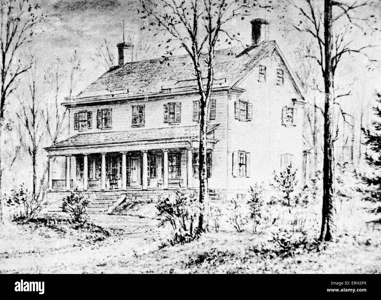 Herman Melville 's childhood home - The Gansevoort House. American author and poet, 1 August 1819 –  28 September 1891. Stock Photo