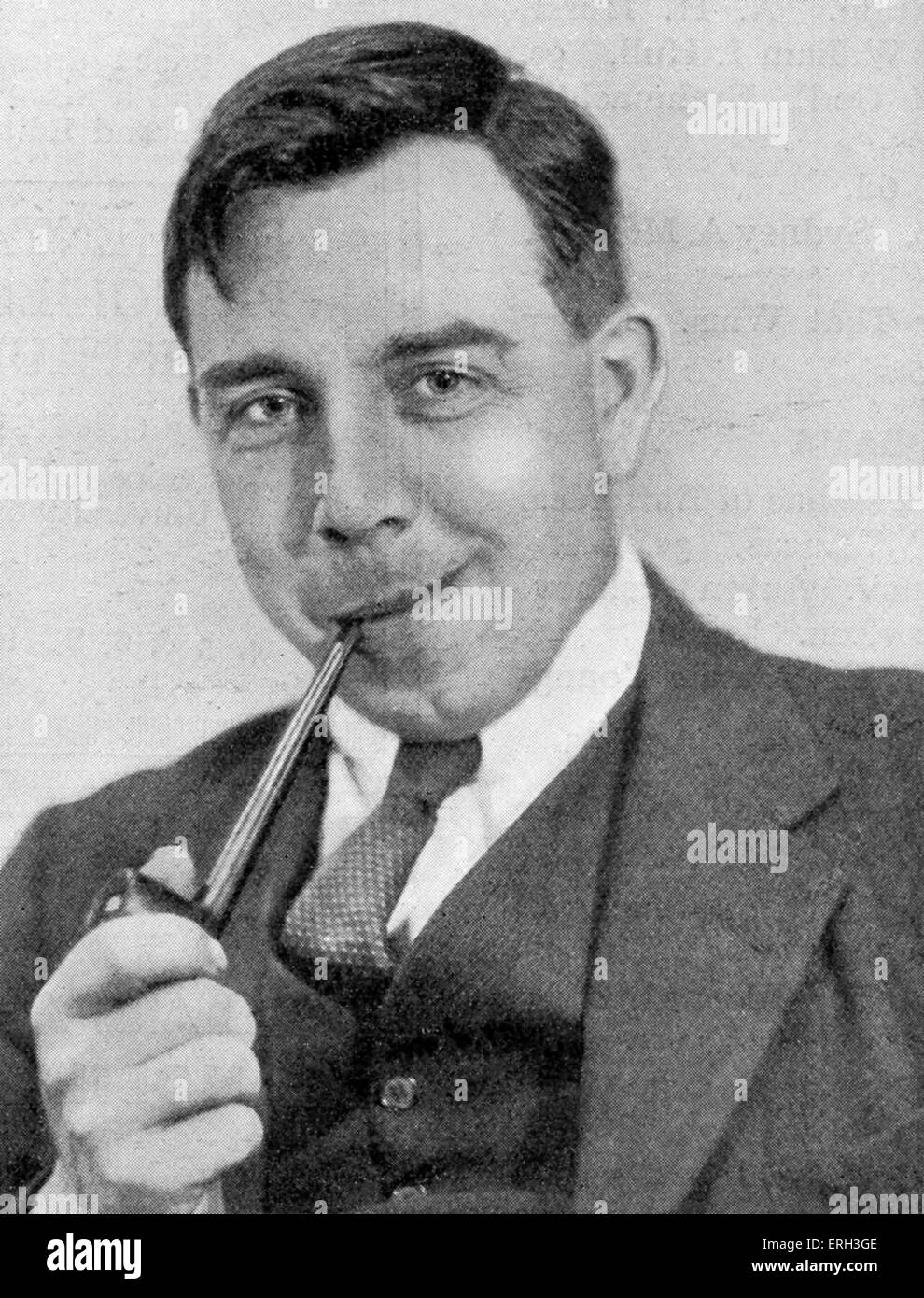 J. B. Priestley, English writer and broadcaster, 13 September 1894 – 14 August 1984. Portrait photograph by Howard Coster. Stock Photo