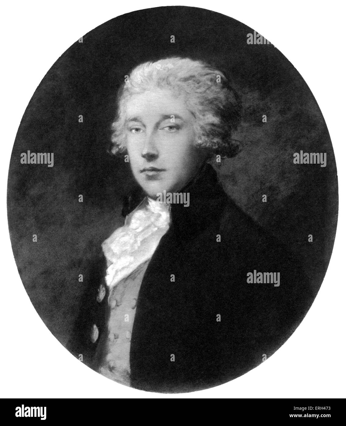 Richard Brinsley Sheridan, portrait of the Irish playwright and Whig politician, 30  October  1751 – 7 July  1816. After the Stock Photo