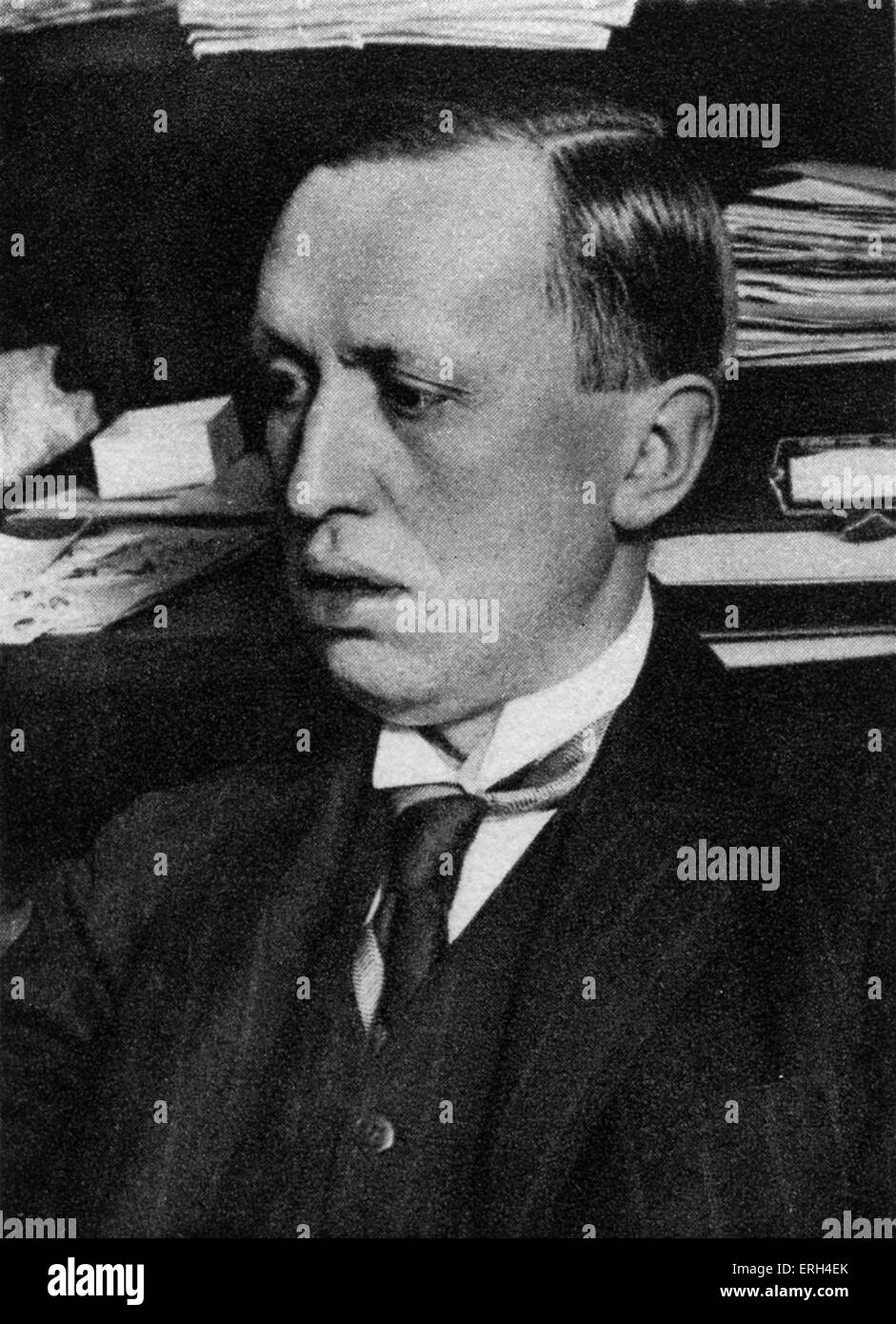Karel Capek - portrait of the Czech writer. 9 January 1890 - 26 December  1938. Introduced and made popular the word 'robot' in Stock Photo - Alamy
