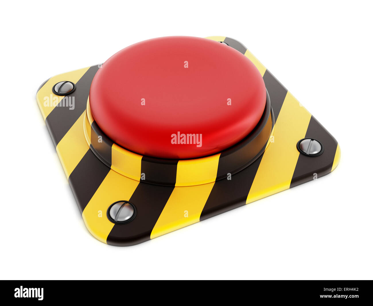 Push button isolated on white. Stock Photo