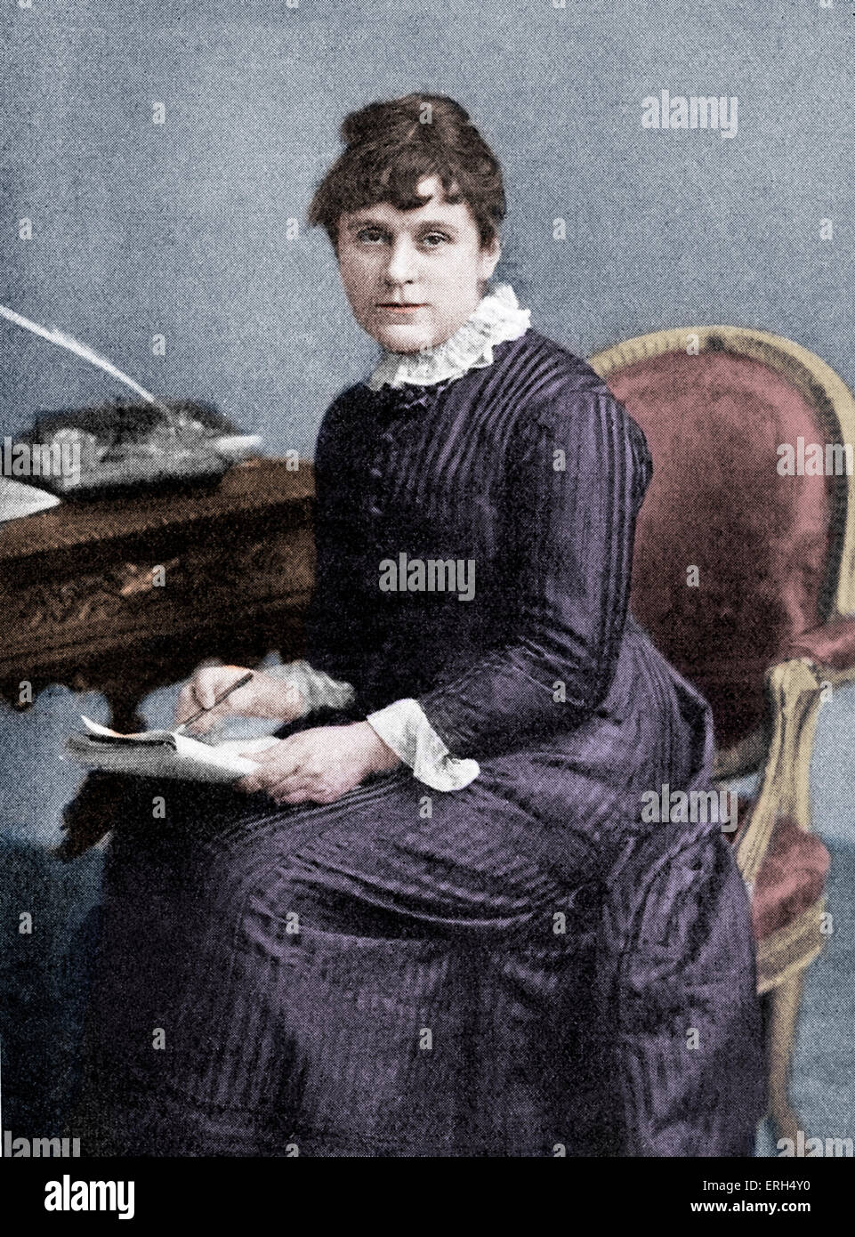 Kate Greenaway, 1880. Portrait of the children's book author at her