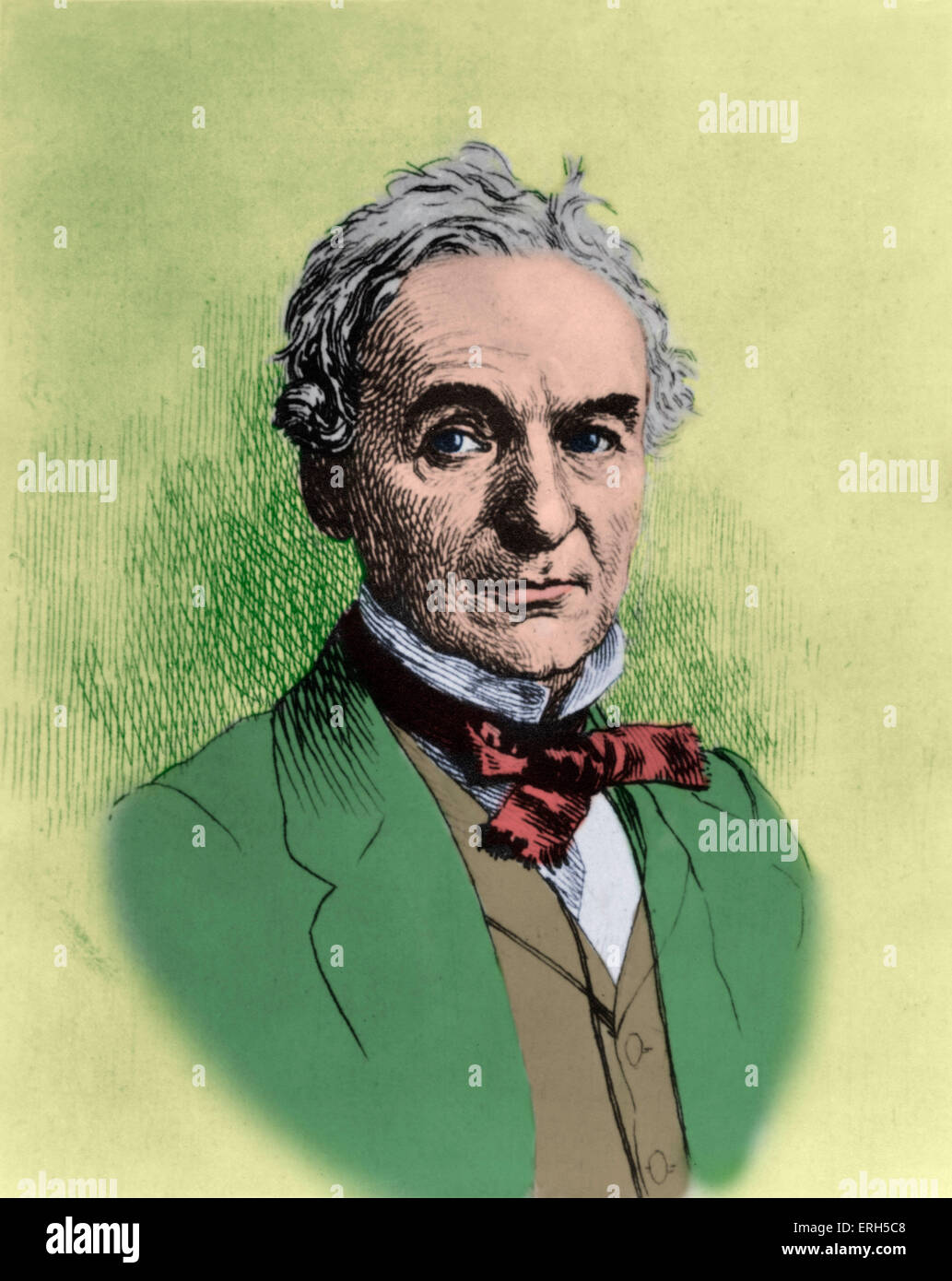 Prosper MÃ©rimÃ©e - Portrait of the French dramatist, historian: 28 September 1803â 23 September 1870. Colourised version Stock Photo - Alamy