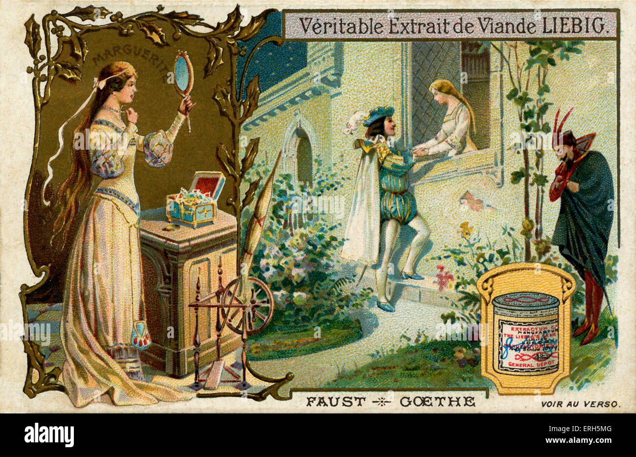 Faust by Charles Gounod illustration on Liebig meat extract