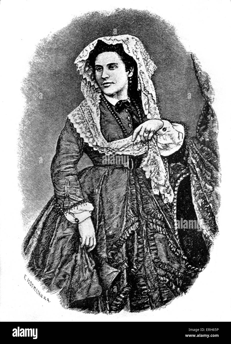 Crescence Eugénie Mirat, wife of Heinrich Heine, the nineteenth century German poet and journalist. Stock Photo