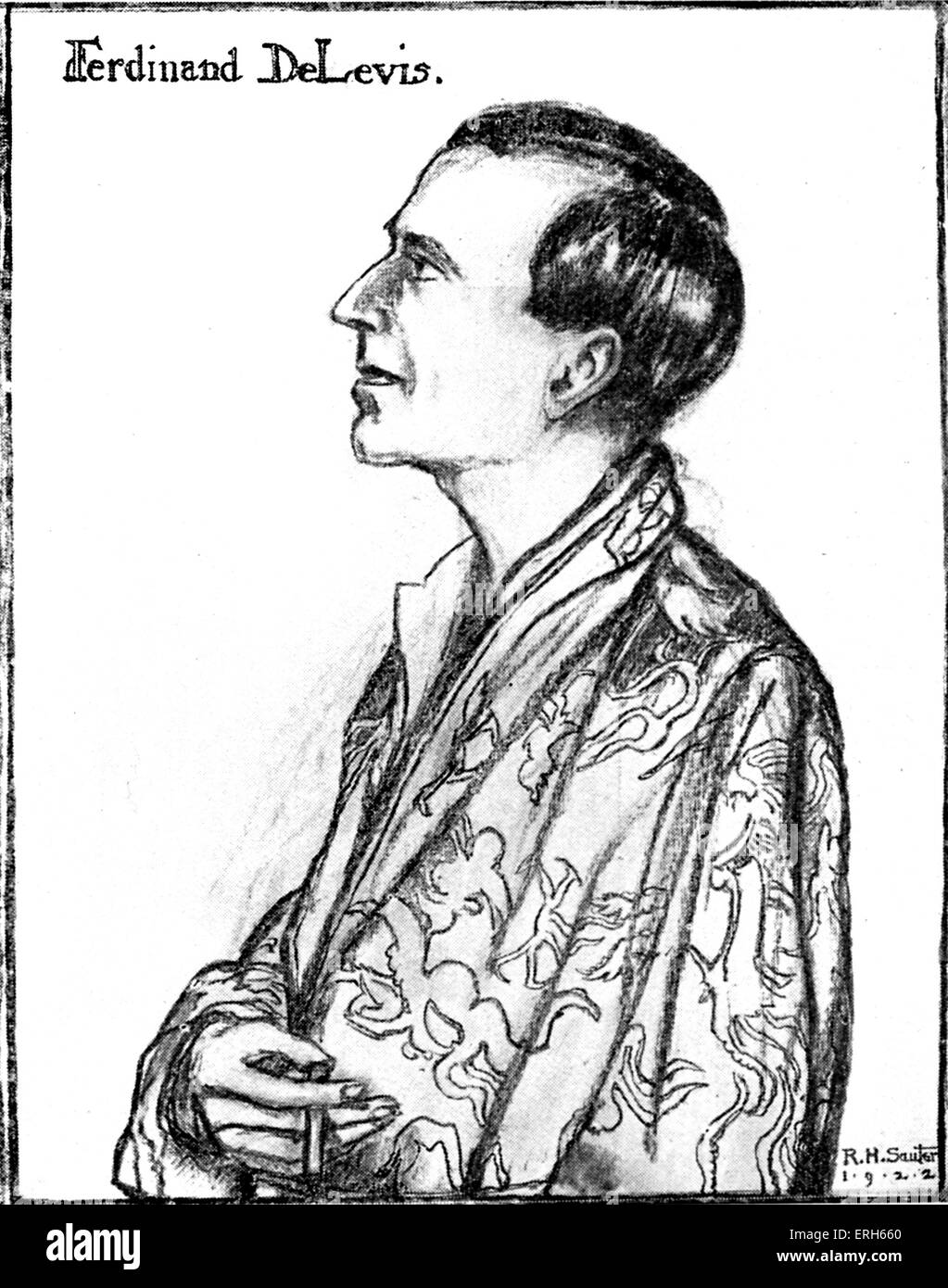 Ernest Milton as Ferdinand de Levis in 'Loyalties',   by John Galsworthy, 1922. Drawn by Rudolf Helmut Sauter, Galsworthy's Stock Photo