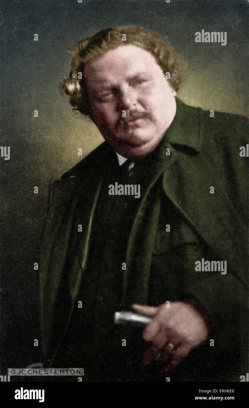 Gilbert Keith Chesterton portrait of the English writer. 29 May 1874