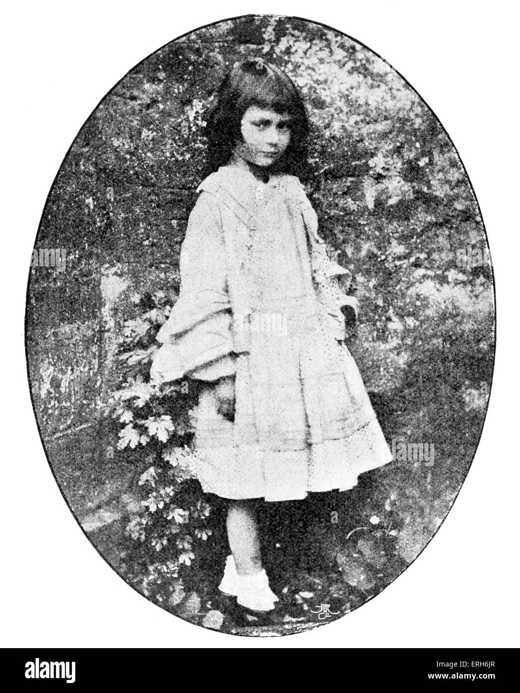 Alice Liddell  -  taken by Lewis Carroll, 1858.  Inspiration for Carroll 's novel Alice in Wonderland.      AL: 4 May 1852 – 16 Stock Photo