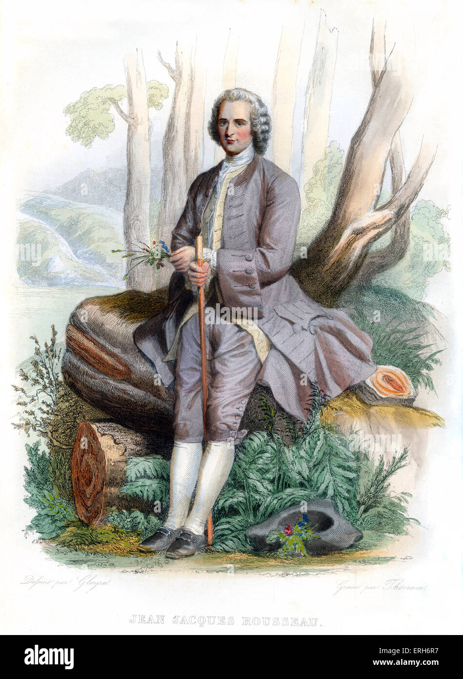 Jean-Jacques Rousseau. Genevan philosopher and writer whose political  philosophy greatly influenced the French Revolution, the Stock Photo - Alamy