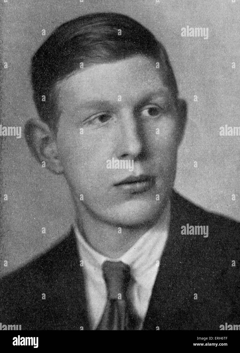 W.H.Auden - as a young man. Anglo- American poet, 21 February 1907 – 29 September 1973. Stock Photo