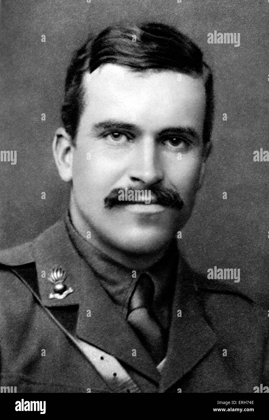 Donald Hankey - portrait. English soldier best known for two volumes of essays about the British volunteer army in World War I Stock Photo