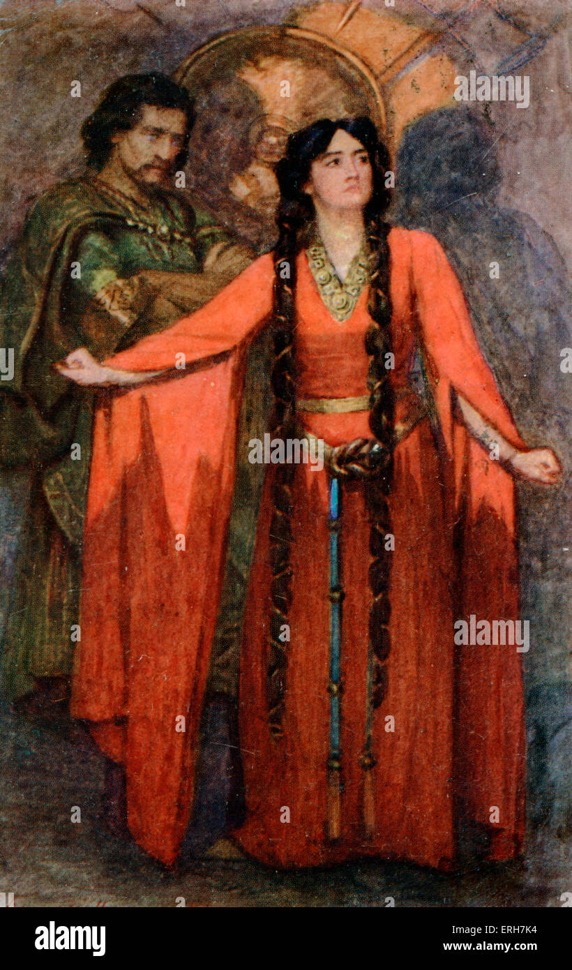 William Shakespeare - Macbeth. Illustration by G Demain Hammond  (1862-1953). ' O, never shall sun that morrow see!' Lady Stock Photo - Alamy