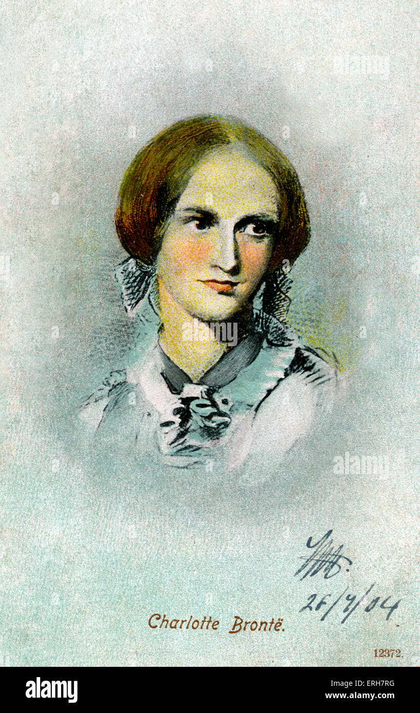 Charlotte Brontë / Bronte - portrait. British novelist, 21 April 1816 – 31 March 1855. Stock Photo