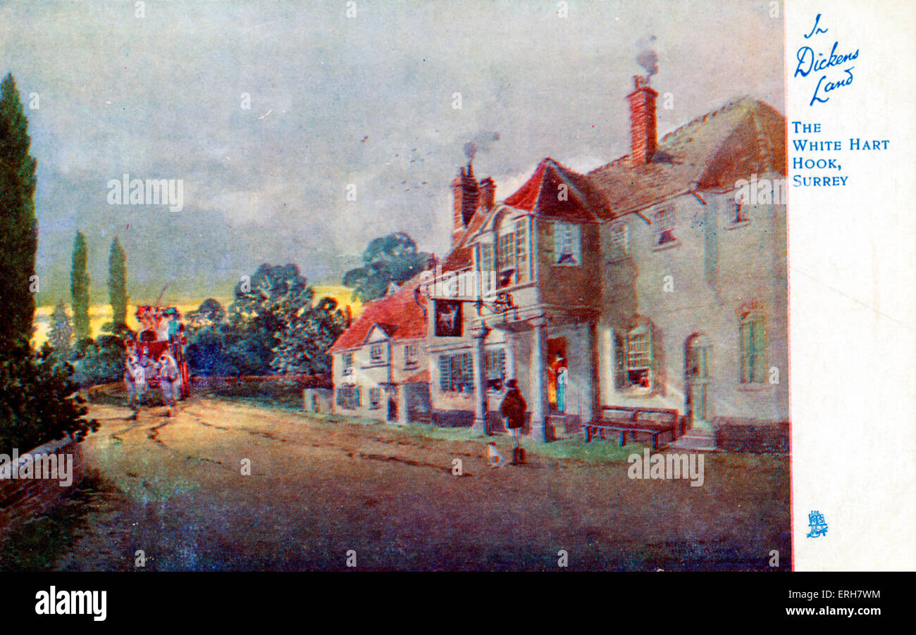 Surrey. The White Hart Hook , (inn) connection with Charles Dickens