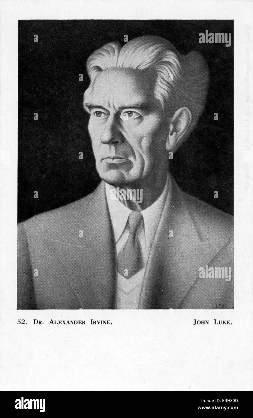 Dr Alexander Irvine - portrait by John Luke, Northern Irish painter: 1906 -1975. AI: Northern Irish writer, 1863 - 1941. Stock Photo