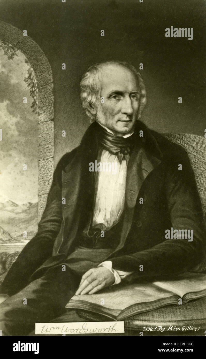 William Wordsworth - English poet 1770-1850. Stock Photo