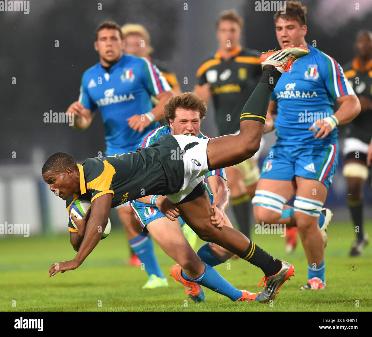 World Rugby U20 Championship match between South Africa and Italy in Calvisano, Italy Stock Photo