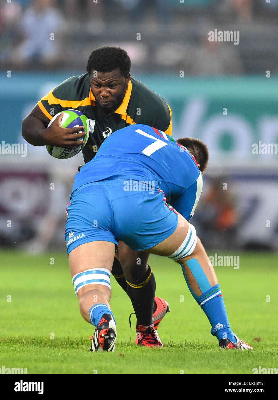 World Rugby U20 Championship match between South Africa and Italy in Calvisano, Italy Stock Photo