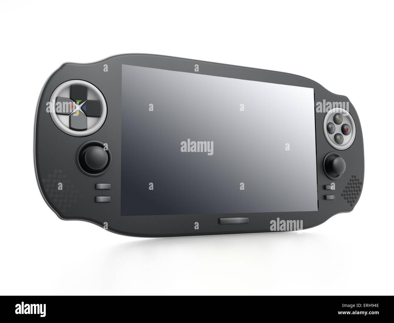 Portable video game device isolated on white. Stock Photo