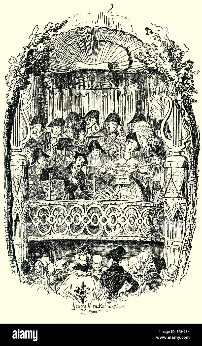 Sketches by Boz: Illustrative of Every- Day Life and Everyday People by Charles Dickens. Scene: 'Vauxhall Gardens by Day'. Stock Photo