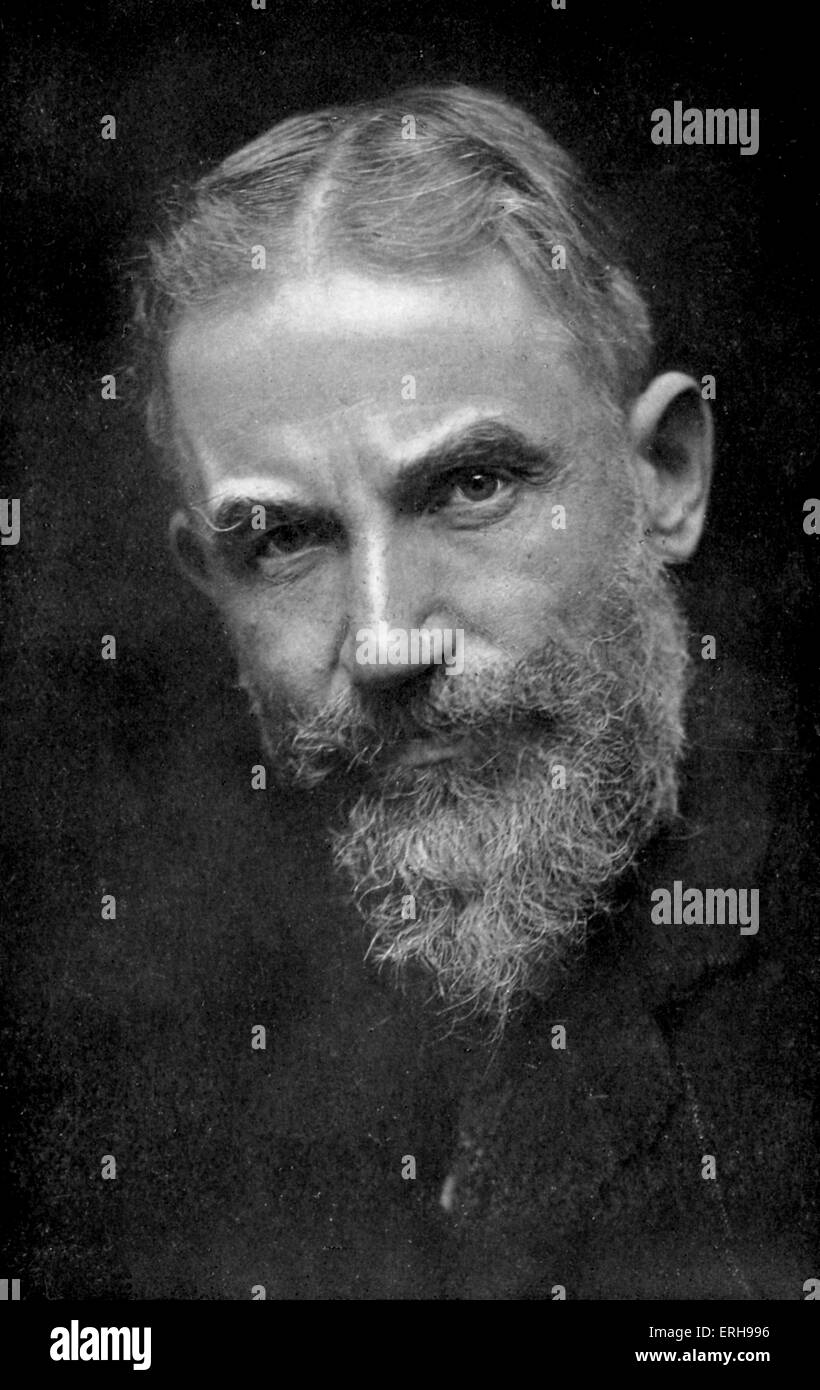 George Bernard Shaw - portrait of the Irish dramatist, critic and Nobel Prize winner. 26 July 1856 - 2 November 1950. Stock Photo