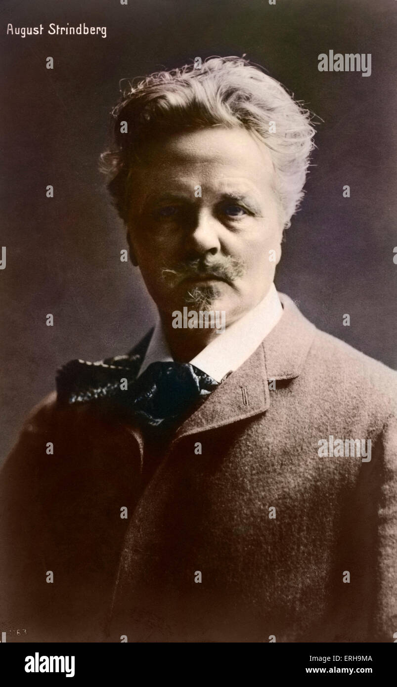 August Strindberg, portrait. Swedish playwright, author and painter 22 January 1849 - 14 May 1912. Stock Photo