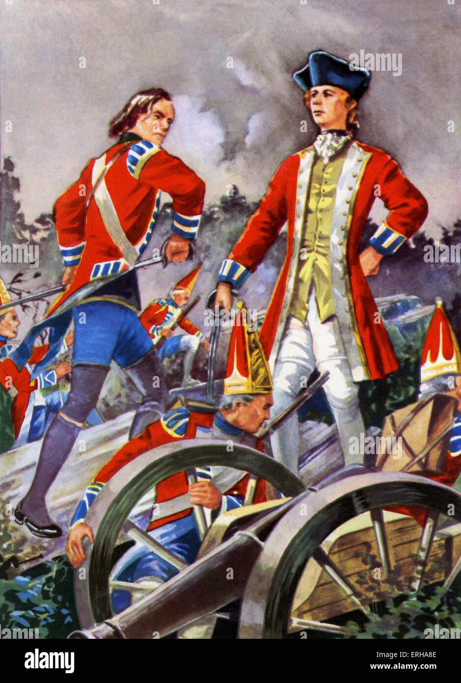 General Wolfe (1727-1759) at the Battle of Quebec (1759). General James Wolfe lead the British forces against the French on the