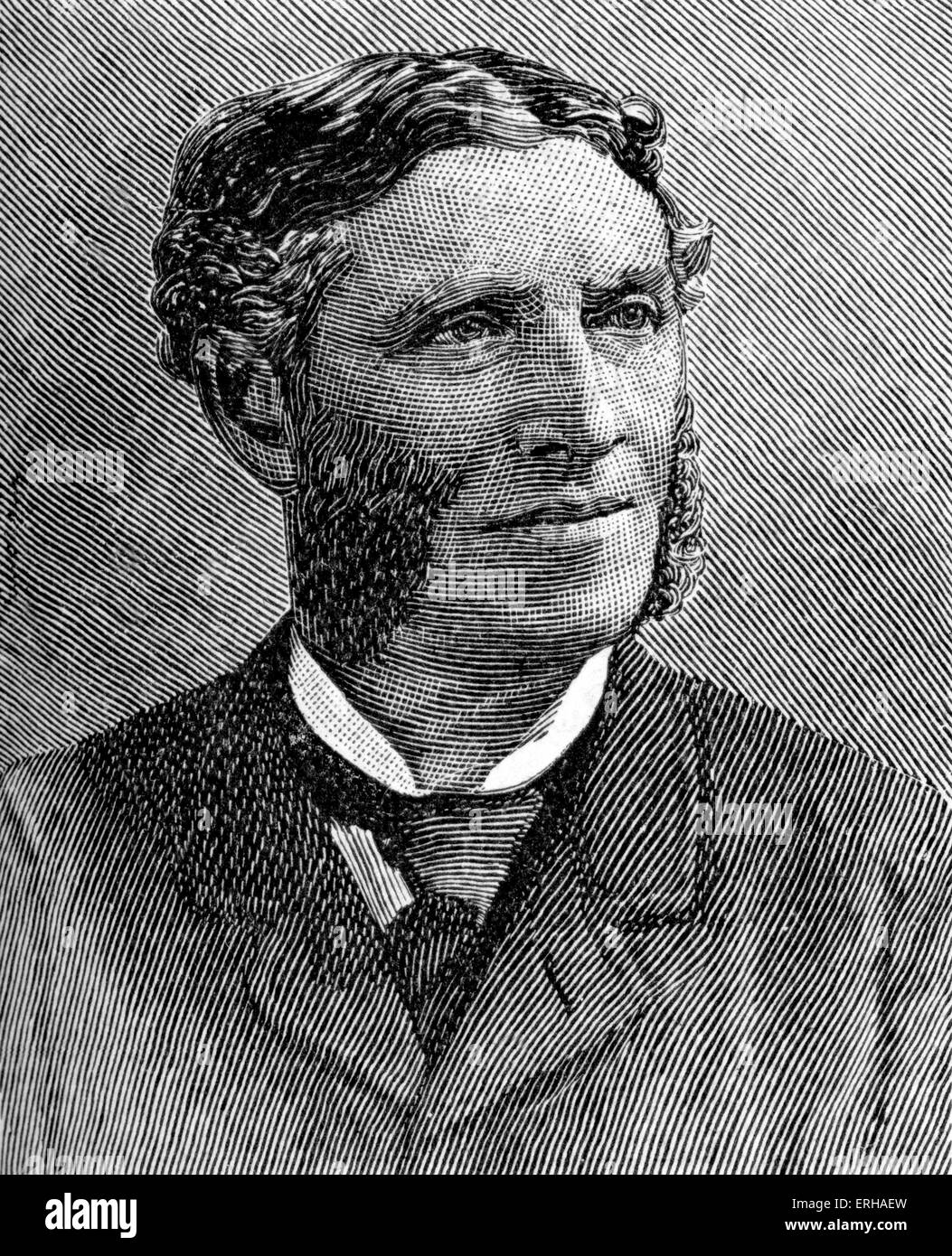 Matthew Arnold (1822 – 1888). A British poet and cultural critic. Illustration after a photograph by Sarony. Stock Photo