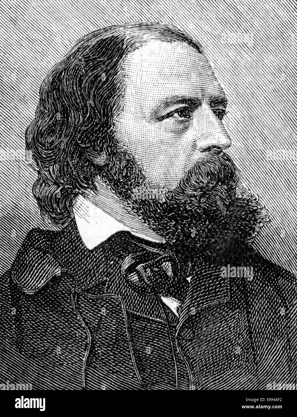 Alfred, Lord Tennyson, 1st Baron Tennyson (6 August 1809 – 6 October 1892). 19th century English poet. Poet laureate of Great Stock Photo