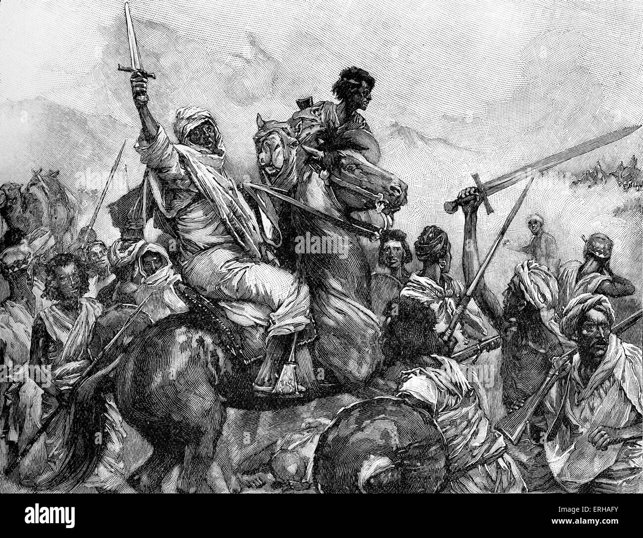 Battle of Toski / Tushkah 3rd August 1889. Key battle in Madhist war between the Anglo-Egyptian forces and the Mahdist Sudanese Stock Photo
