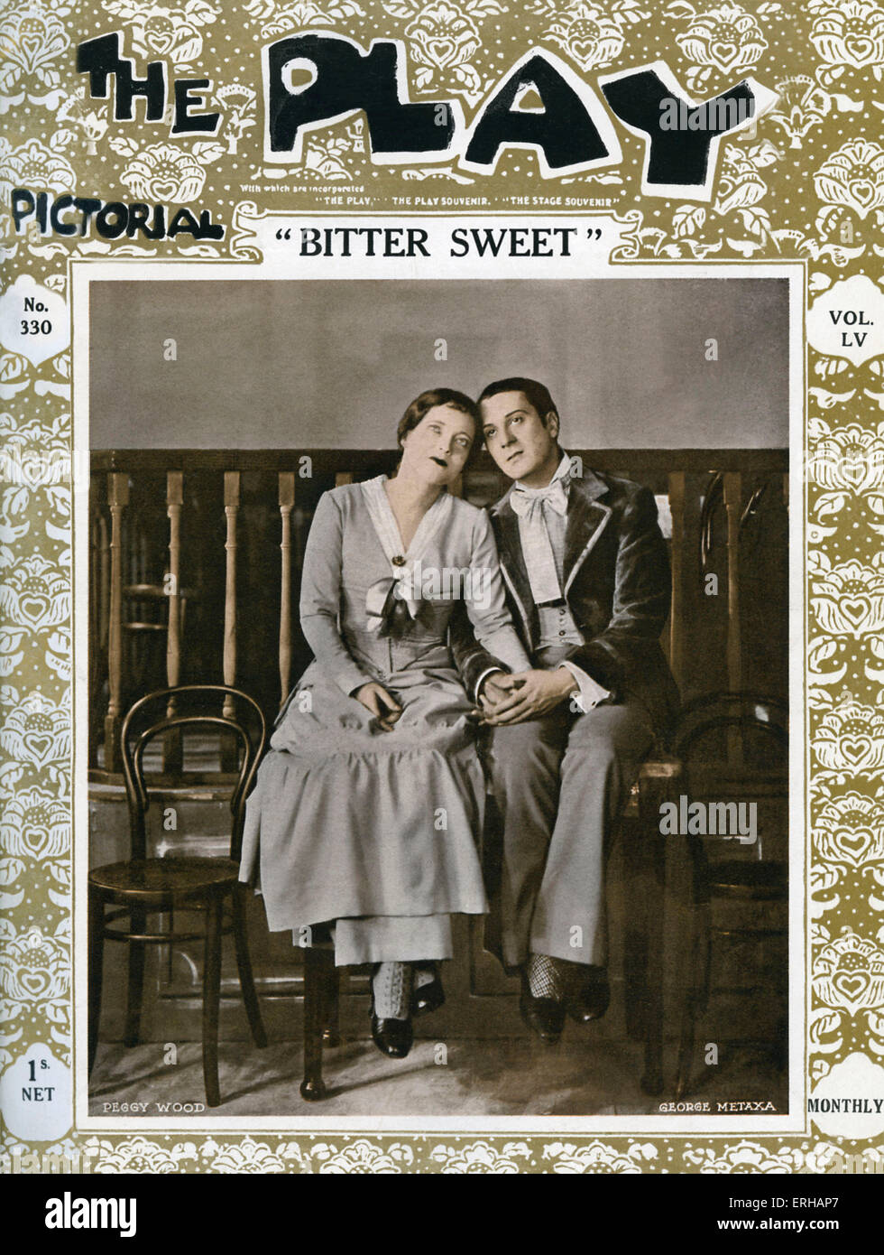 Bitter Sweet by Charles Cochran (1872-1951), 1929. Shayne, played by Peggy Wood (1892-1978), and Carl, played by George Metaxa. Stock Photo