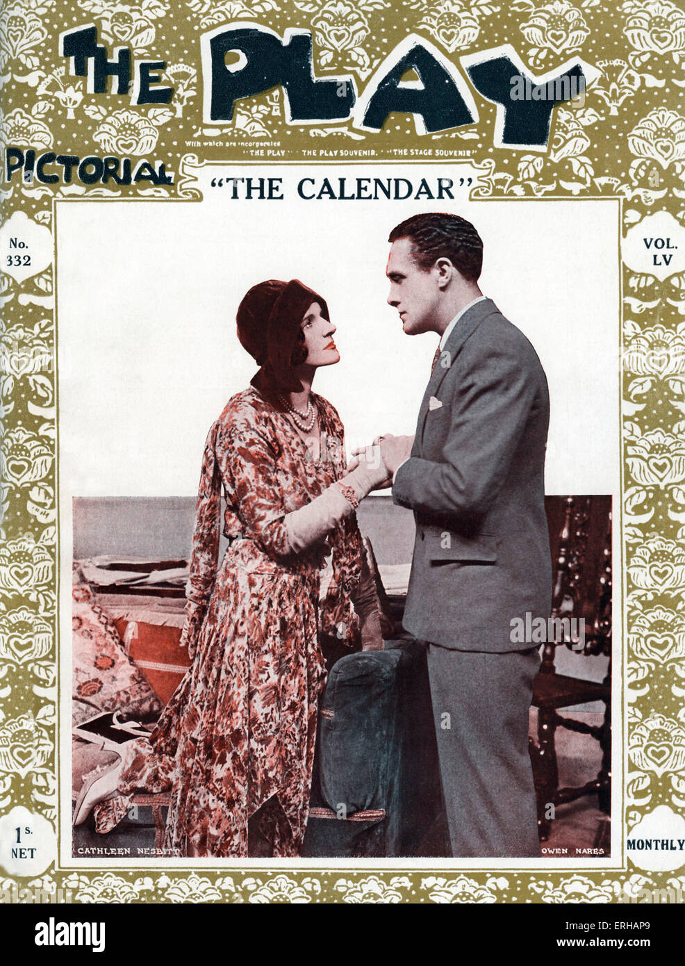 The Calendar by Edgar Wallace (1875-1932), 1929. Lady Panniford, played by Cathleen Nesbitt (1888-1982), left, and Garry Anson, Stock Photo