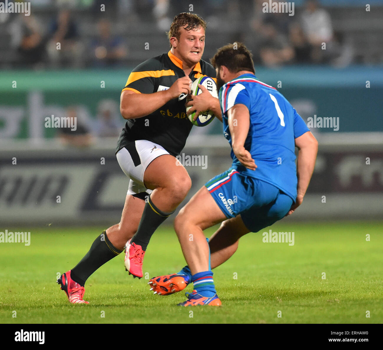 World Rugby U20 Championship match between South Africa and Italy in Calvisano, Italy Stock Photo