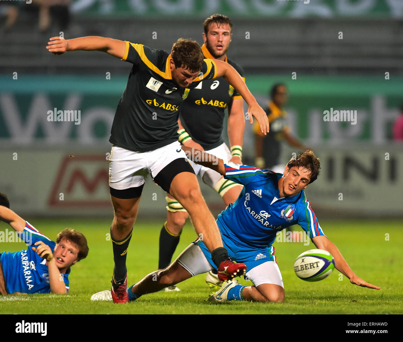 World Rugby U20 Championship match between South Africa and Italy in Calvisano, Italy Stock Photo