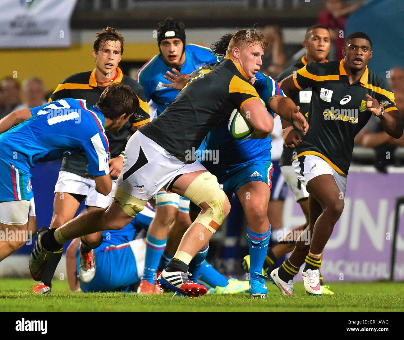 World Rugby U20 Championship match between South Africa and Italy in Calvisano, Italy Stock Photo