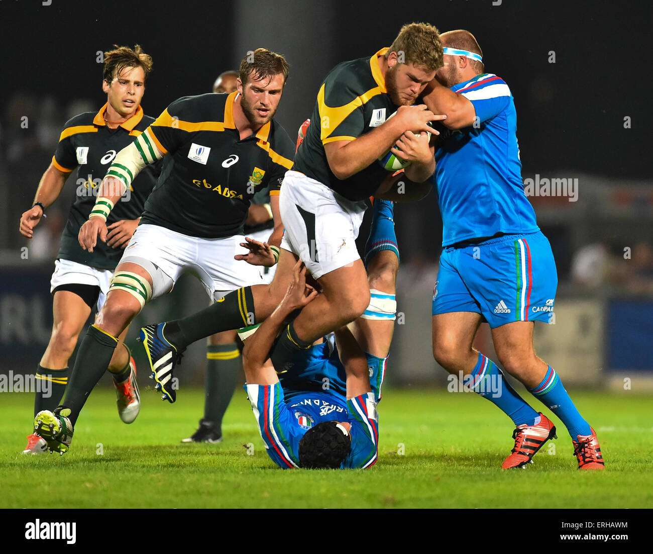World Rugby U20 Championship match between South Africa and Italy in Calvisano, Italy Stock Photo