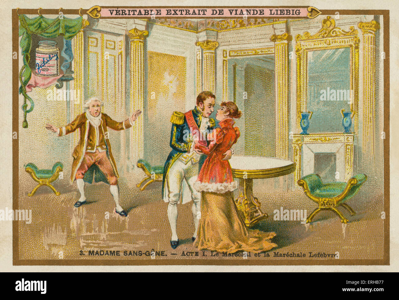 Madame Sans-Gene by Victorien Sardou (1893). Act I: The Marshal and Marshaless Lefebvre (French caption: 'Le Marechal et la Stock Photo