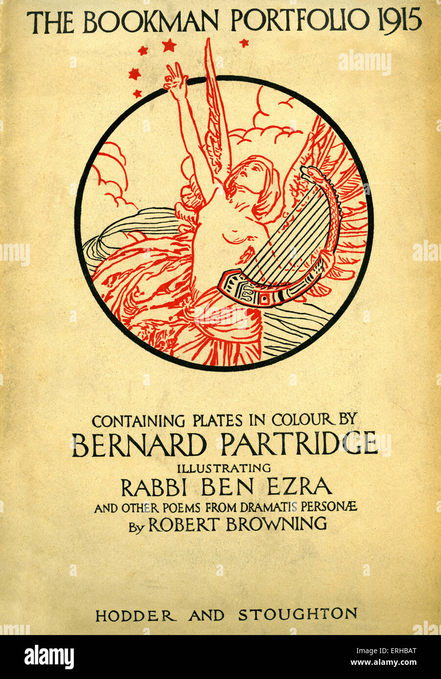 The Bookman Portfolio 1915 - title page. Bernard Partridge's illustrations on Rabbi Ben Ezra, and other poems, from dramatis Stock Photo