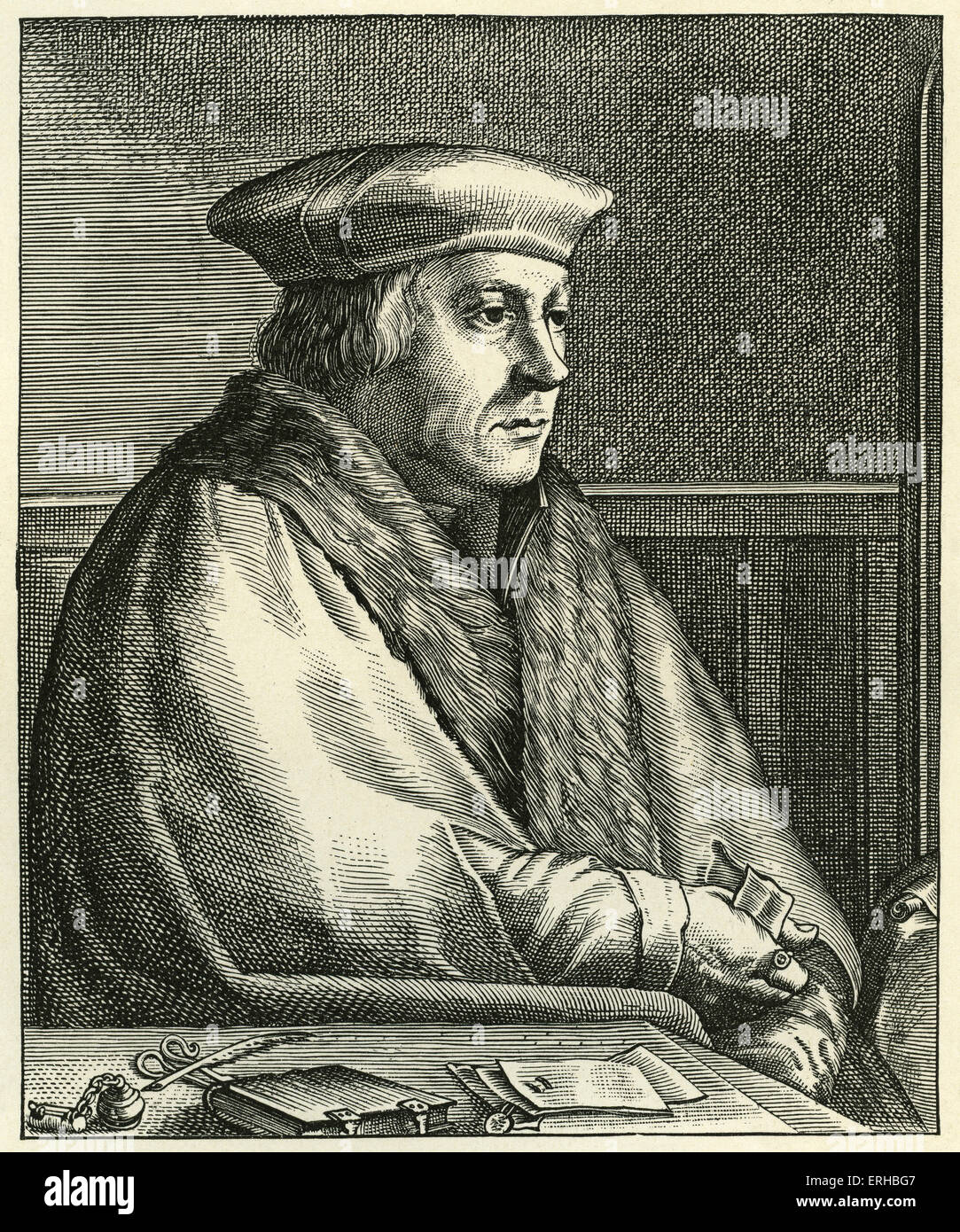 Thomas Cromwell engraving. English statesman to King Henry VIII Stock