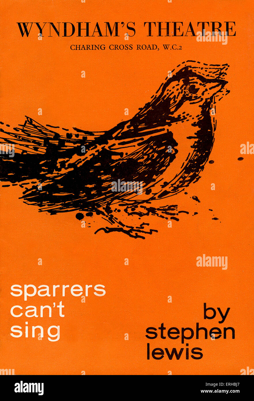 Sparrers Can't Sing programme cover  for play by Stephen Lewis,  Produced by  Joan Littlewood. Theatre Workshop production Stock Photo