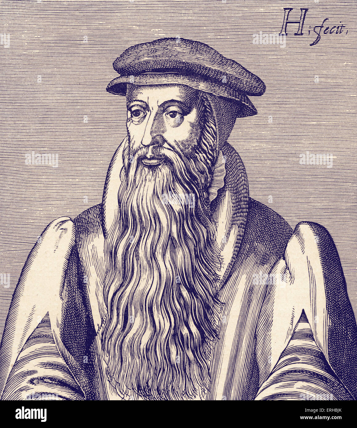John Knox-  Scottish reformer and protestant leader. 1505-1572 Stock Photo