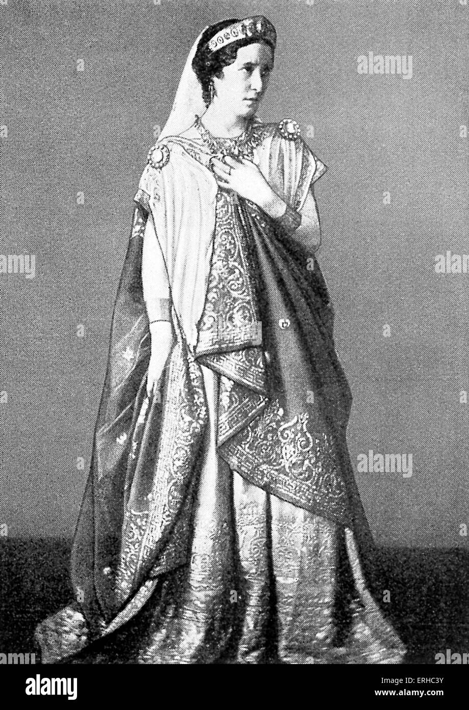 Rachel (Elisabeth Rachel Félix) - known as Mademoiselle Rachel  in role as Phedre / Phedra by JeanRacine. 21 February 1821 - 3 Stock Photo
